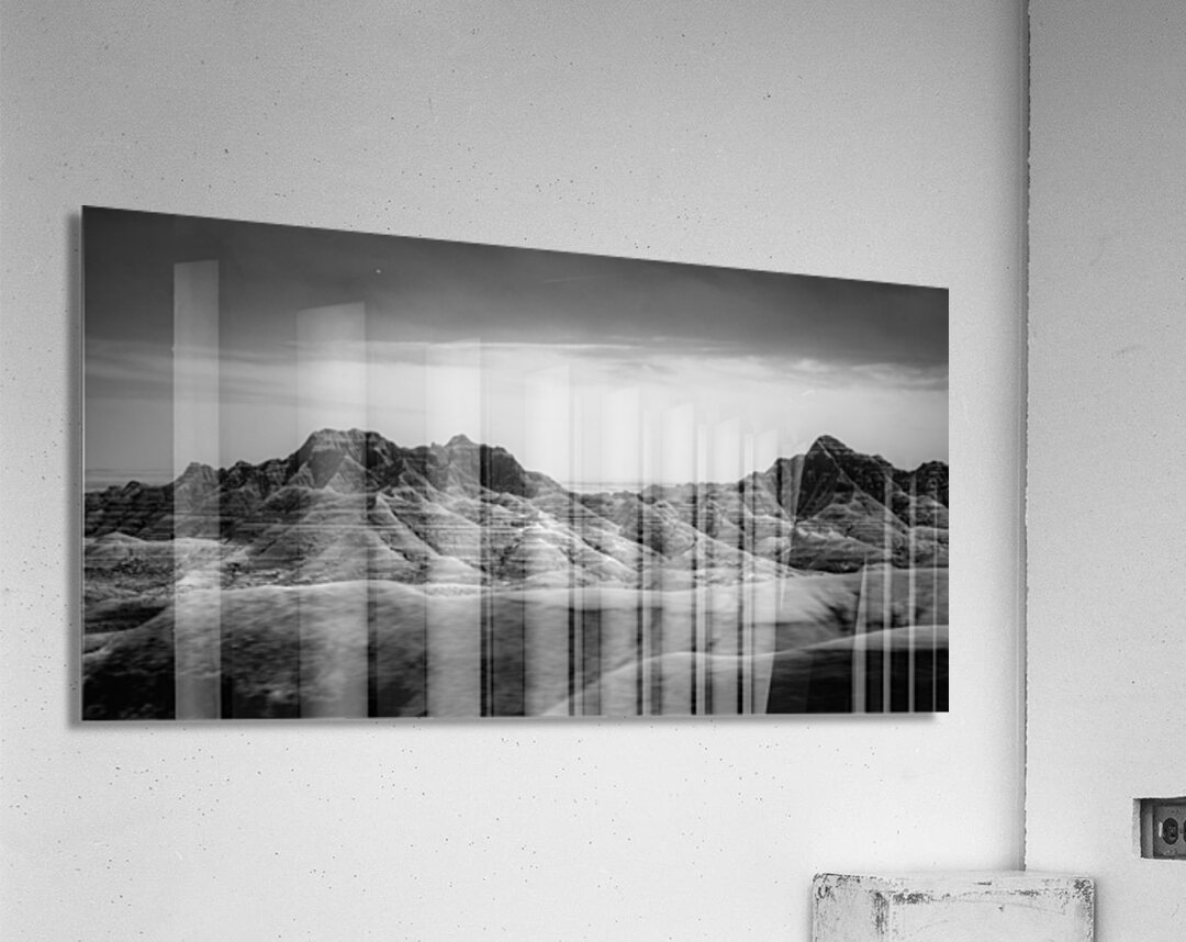 Badland Peaks Driveby  Acrylic Print 