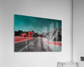 Pink Badlands Road  Acrylic Print