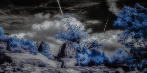 Desert Mosaic in Vivid Blues