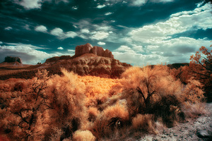 Ethereal Landscape Under Painted Skies