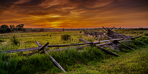 Fenceline Sunset by Dream World Images