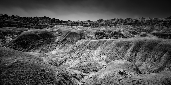 Shadows of the Earth: Sculpted Earth in the Badlands Print