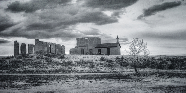 Shadows of History: Fort Laramie Ruins Print
