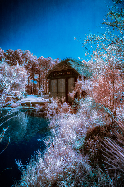 The Blue Garden Pavilion Print