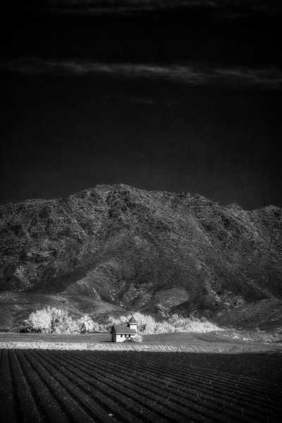 Church in Desert Tapestry Print