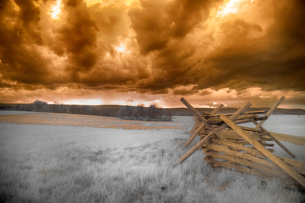 Stormy Fence Print