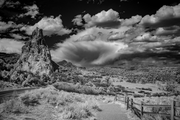 Trail to Majesty: A Stormy Garden Walk Print