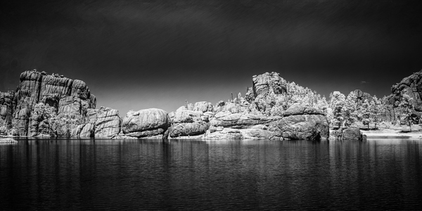 Mystical Moments: Sylvan Lake Infrared Rocks Print