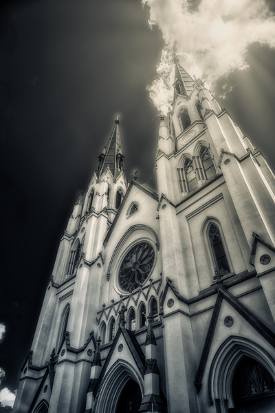 Spiritual Splendor: Savannah Gothic Grandeur Print