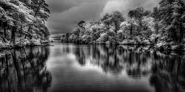 Stormy Infrared Pond Print