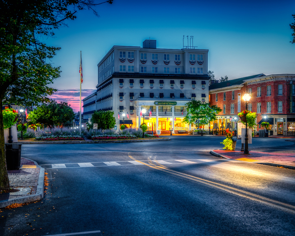 Blue Hour Charm in Historic Gettysburg  Print