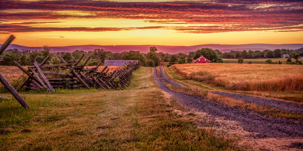 Sunset on the Farm Print