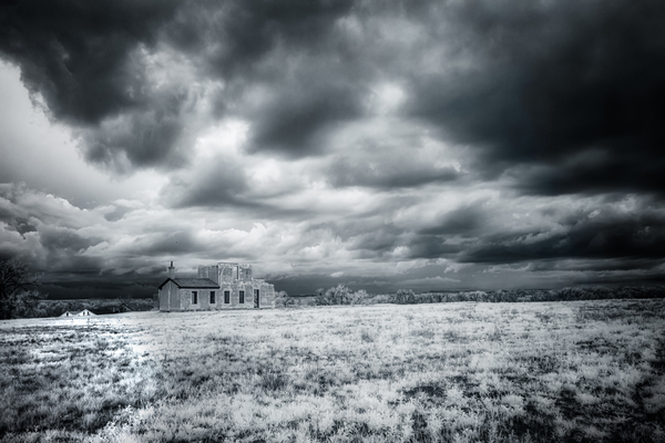 Whispers of History: Fort Laramie Lighted Cemetery Print
