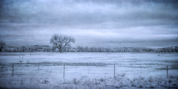 Wyomings Solitary Sentinel: A Moody Day in Fort Laramie Print