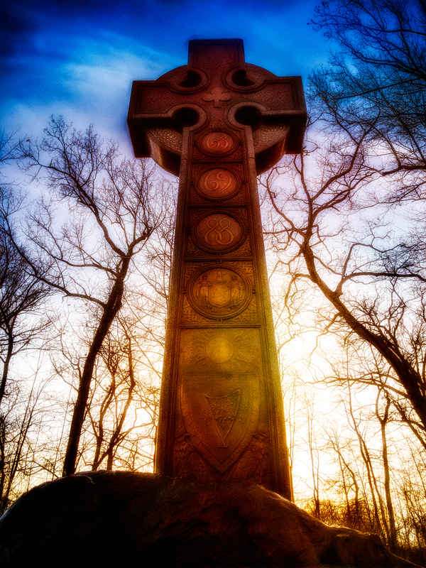 Majestic Celtic Cross: A Symbol of Serenity and Tradition Print