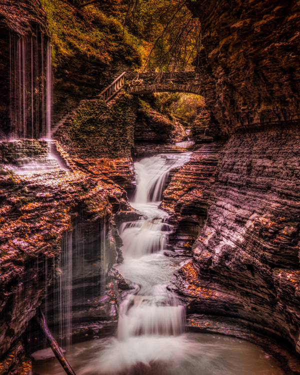Watkins Glen: Rainbow Falls Print