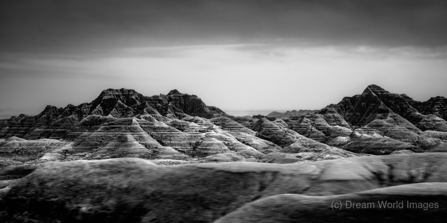 Shadows of the Earth: A Badland Peaks Driveby  Print