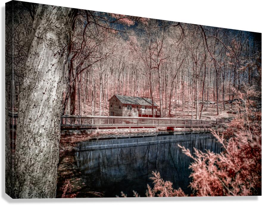 A Mystical Retreat: Exploring Clarkson Covered Bridge  Canvas Print