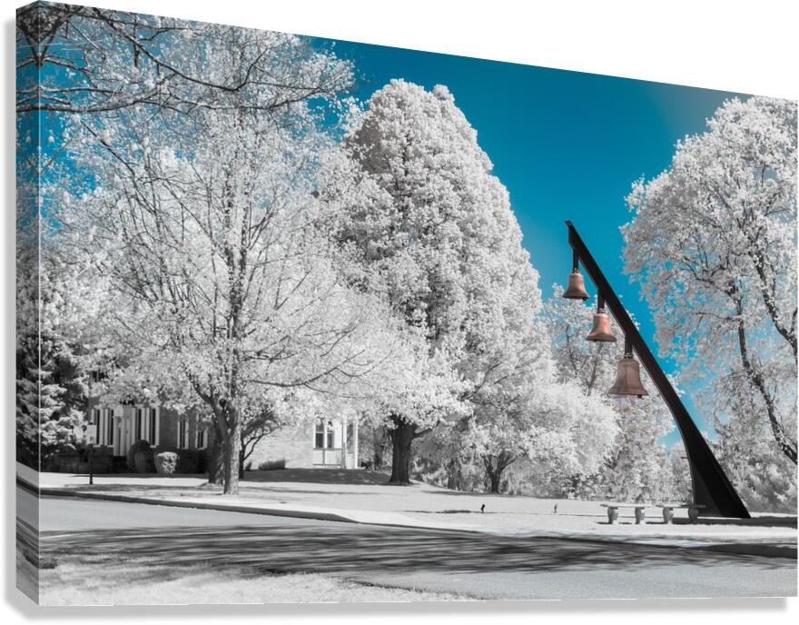 Infrared Exploration: Unveiling the Beauty of Seminary Bells in  Canvas Print