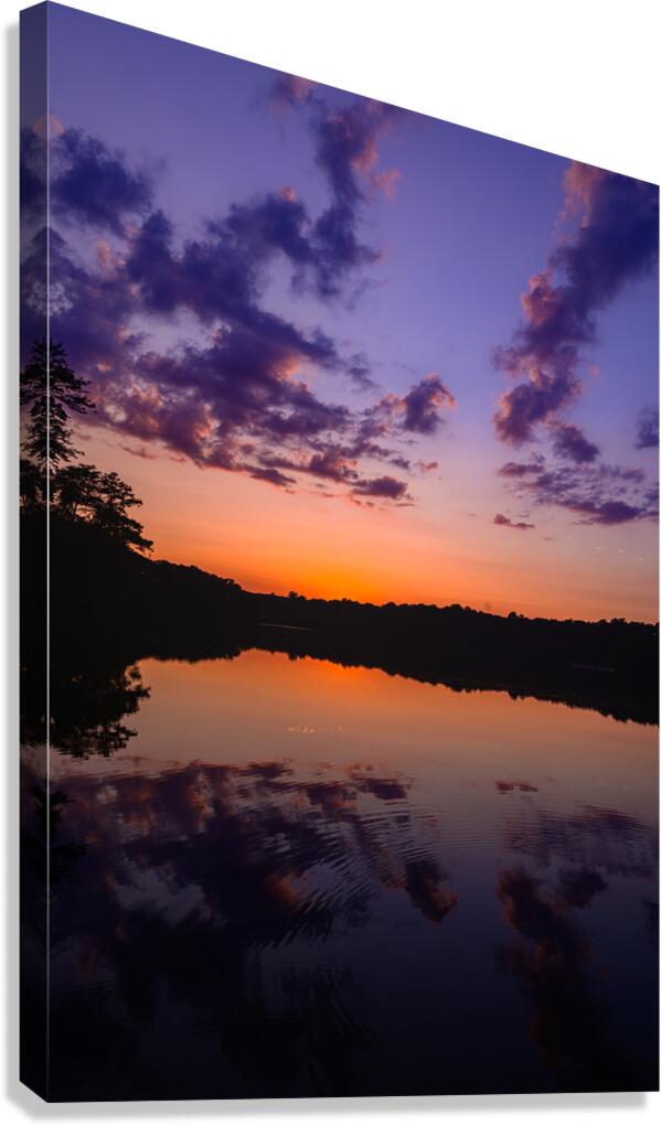 Enchanted Horizon: Capturing the Magic of Sunset at Killens Pond Canvas Print