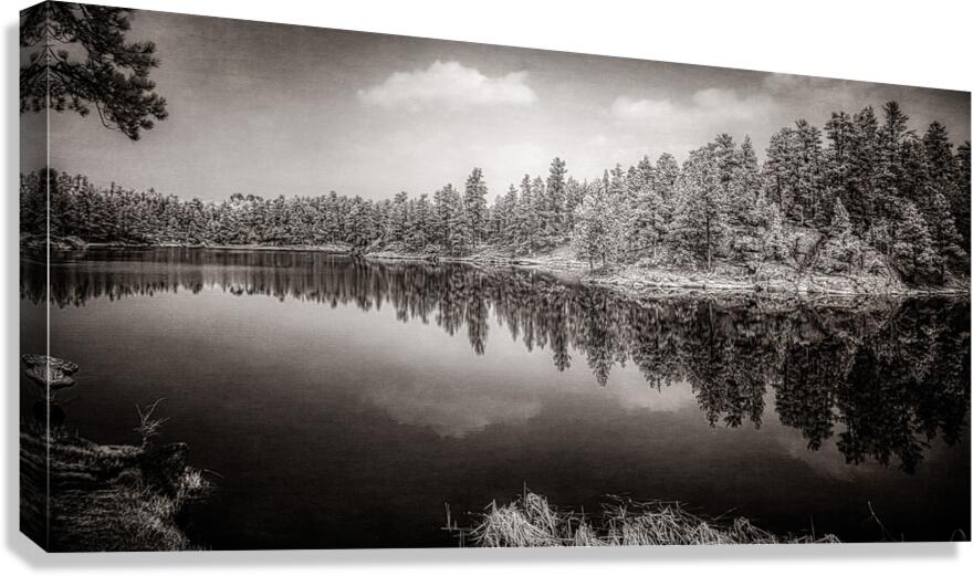 Mystical Waters: Infrared Dream at Bismarck Lake Canvas Print