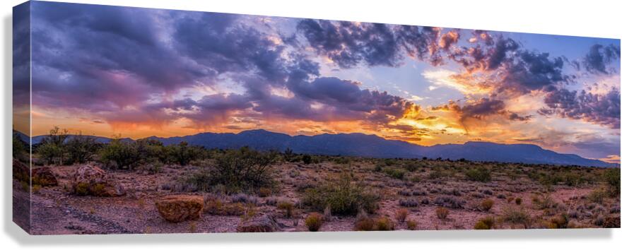 Sunset Tapestry Over Arid Plains Canvas Print
