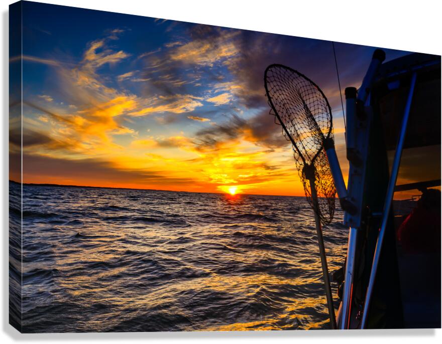 Sunset Serenity: A Birthday Cruise Amidst Octobers Radiant Colo Canvas Print