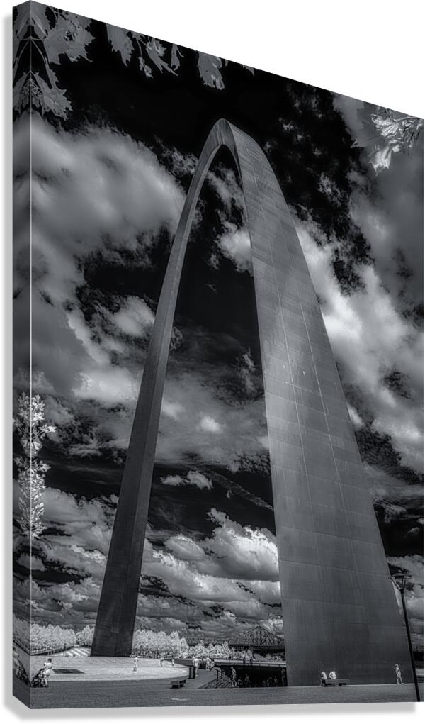 Skyward Monument in Monochrome Canvas Print