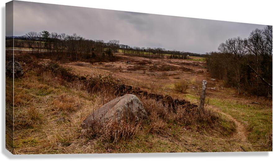 Silent Stones: Devils Den Winter Canvas Print