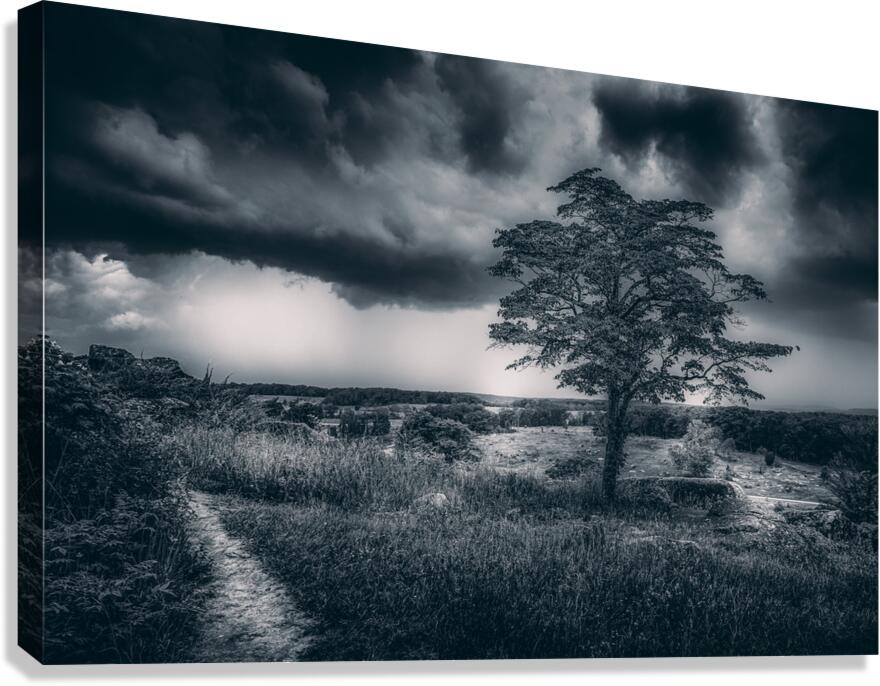 Storm Watch at Little Round Top Canvas Print