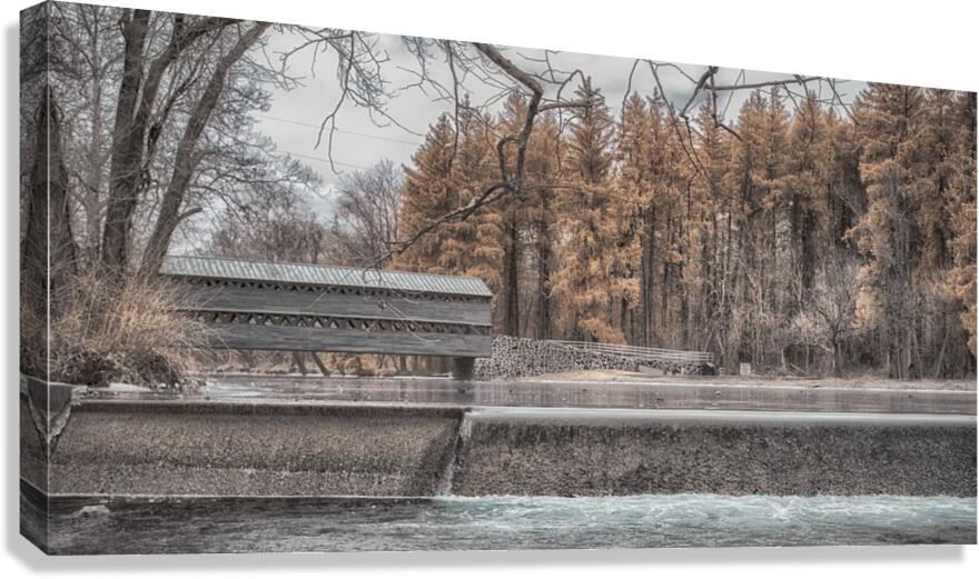 Ethereal Tranquility: Exploring Gettysburgs Bridge of Tranquilit Canvas Print