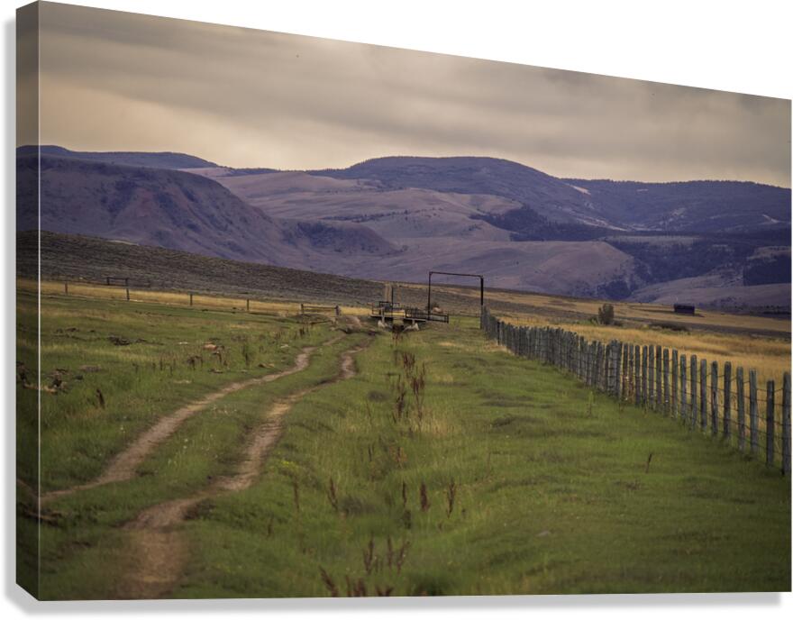 Ranch Road Reverie   Wyomings Working Heart Canvas Print