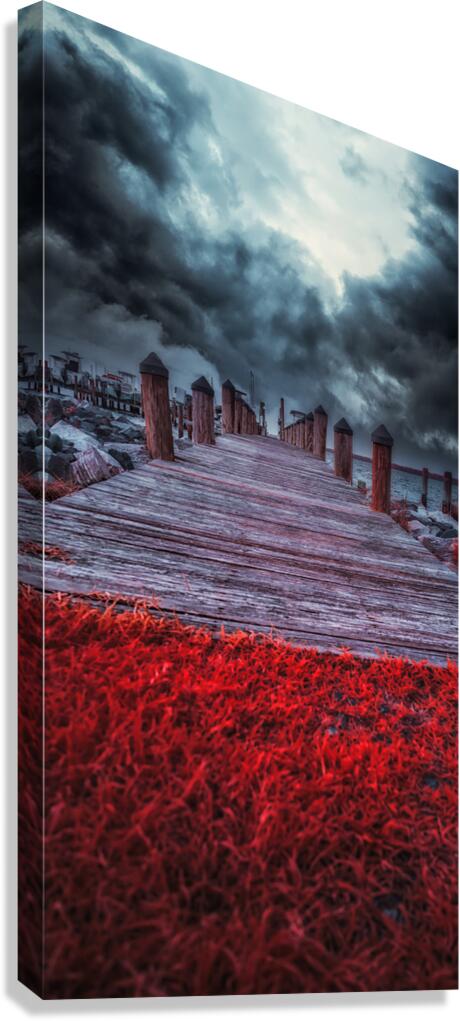 Storms Dance: A Memorable Infrared Moment on Brooms Island Maryl Canvas Print