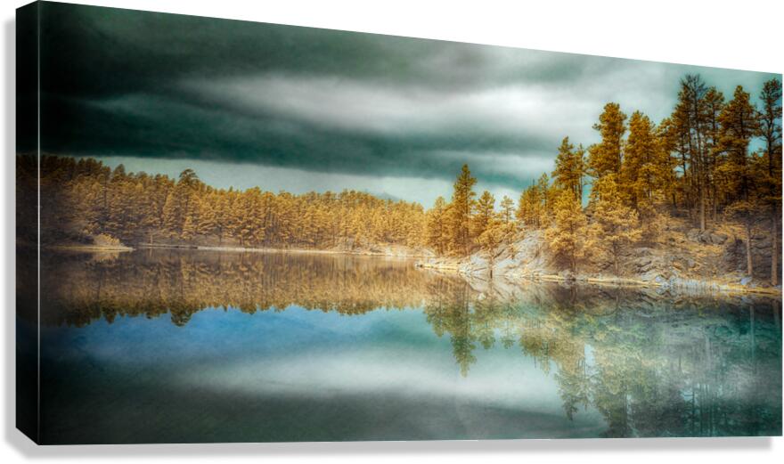 Infrared Tranquility: Capturing the Essence of Bismarck Lake Canvas Print