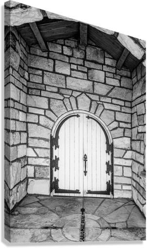 Whispers of Time: Capturing the Weathered Charm of a Wyoming Museum Door Canvas Print