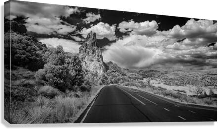 Journey to Majesty: Roadside Symphony at Garden of the Gods  Canvas Print