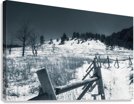 Chautauqua Chronicles: Fence in Winter Canvas Print