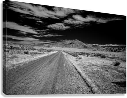 Journey Through Time: Capturing the Stark Beauty of Dawson New Mexicos Rural Landscape  Canvas Print