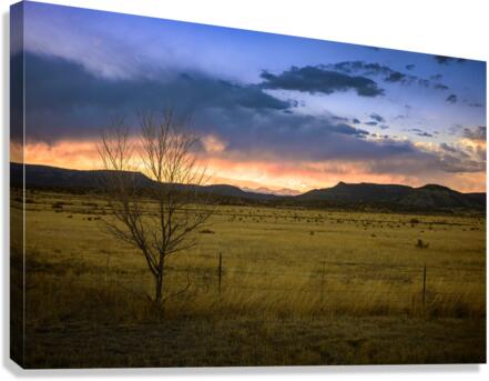 Prairie Radiance: Sunset Symphony near Cold Beer New Mexico Canvas Print