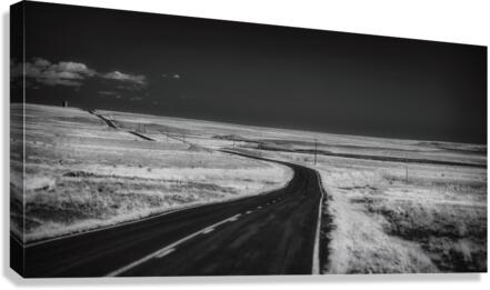 Long Black Road  Canvas Print