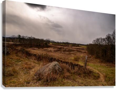 Triangular Fields Path Canvas Print
