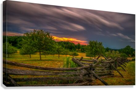 Peach Orchard Storm Canvas Print