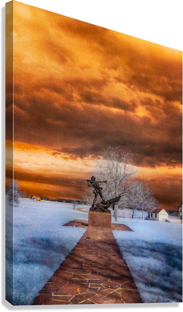 Stormy Determination: Mississippi Monument at Gettysburg Canvas Print