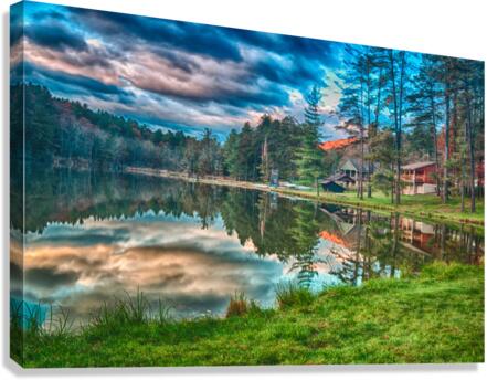 Sunrise at the cabin Canvas Print