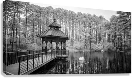 Lakeside Reflection Gazebo Canvas Print