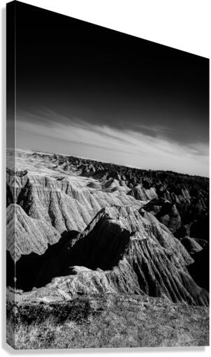 Ethereal Dance: Badlands Infinite Horizons in Infrared  Canvas Print