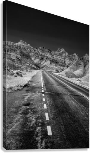 Infinite Ascent: Journeying Through the Badlands Stark Road  Canvas Print