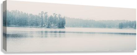 Silent Smoke on Stockade Lake  Canvas Print