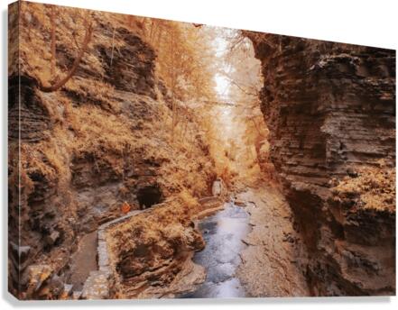 Golden Cavern Canvas Print