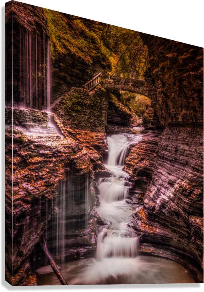 Watkins Glen: Rainbow Falls Canvas Print